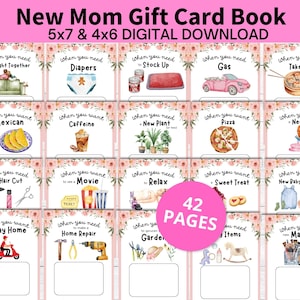 Neue Mom Geschenkkarte Buch zum ausdrucken, erste Mutter Geschenk, Erwartete Mutter Pflegepaket, Schwiegertochter Geschenk
