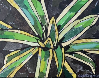 Mini Collage -- bromeliad