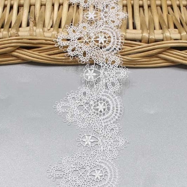 Off white Venice lace trim | Bridal Lace Trim | lace trim | Boho Wedding | Delicate Lace trim | 2 inch trim | communion lace