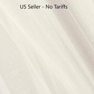 By the yard 108" wide bridal illusion tulle for wedding veils, bridal wear, tutus, white, ivory, blush, champagne, black
