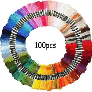 100 Color Set Embroidery Thread I Cross Stitch Thread I Skeins, Embroidery Floss DIY