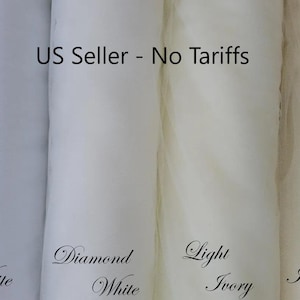 Bridal Illusion Tulle Fabric by the Yard 72" Wide White & Ivory Wedding Veil Material for Bridal Wear, Tutus