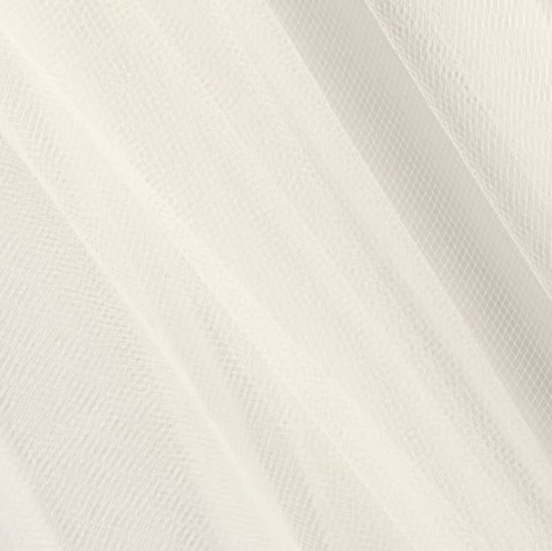 By the yard 54" wide bridal illusion tulle for wedding veils, bridal wear, tutus, white, ivory, blush, champagne image 2