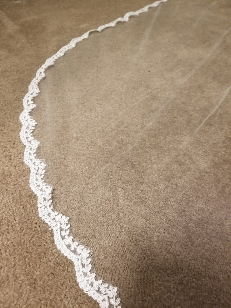 Thin Embroidered Lace Edge Trim per yard Wedding Applique Etsy