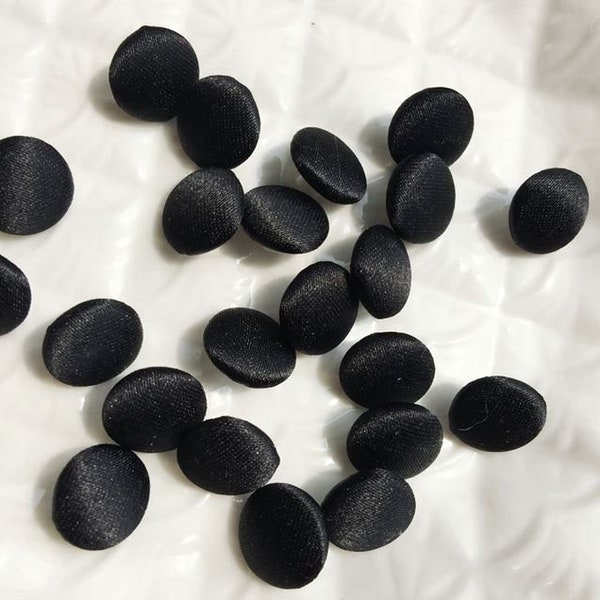 Black Buttons I 50 buttons and button hoops I prom, wedding, quinceanera or formal dress I bustle buttons