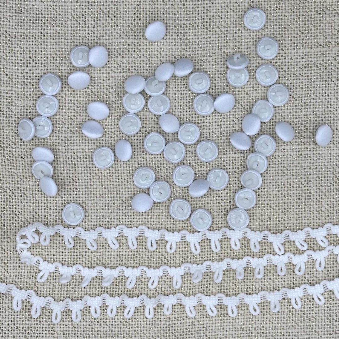 White Buttons I 50 Buttons and Button Hoops I Prom, Wedding ...