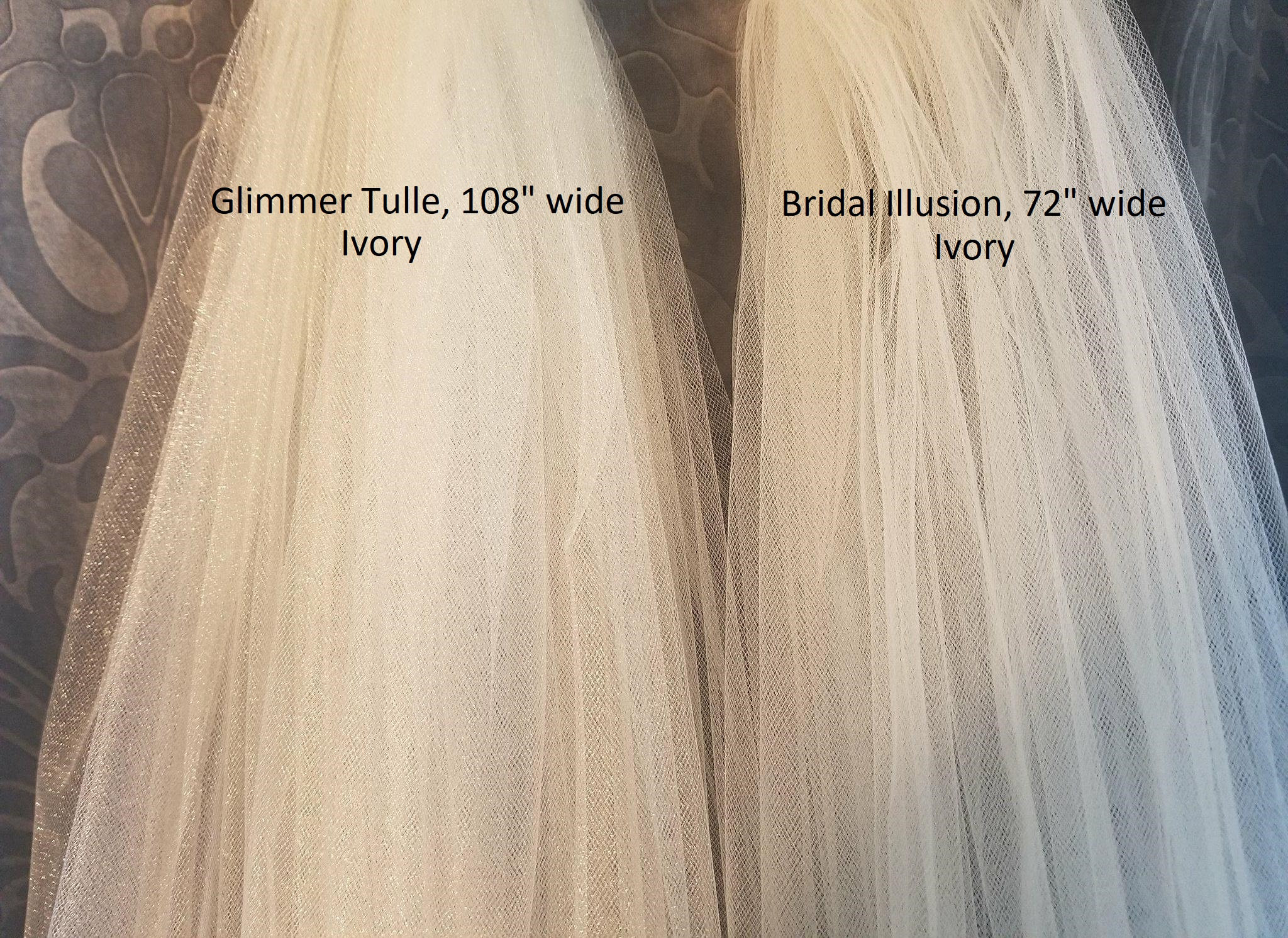 Glimmer Tulle - 54-inches Wide Charcoal By the Bolt