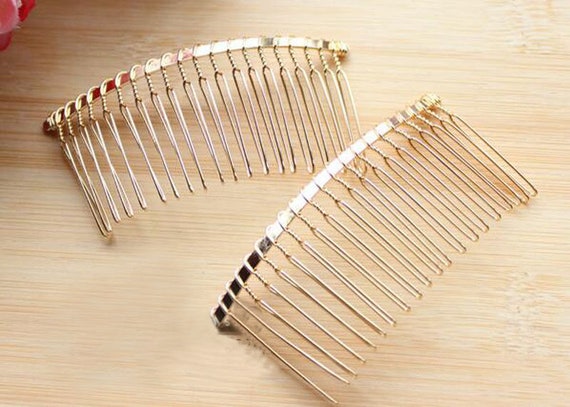 Five Different Elegant Gold and White Hair Combs Ivory and Co Gold Crystal Encrusted Sparkling Hair Comb main image 3