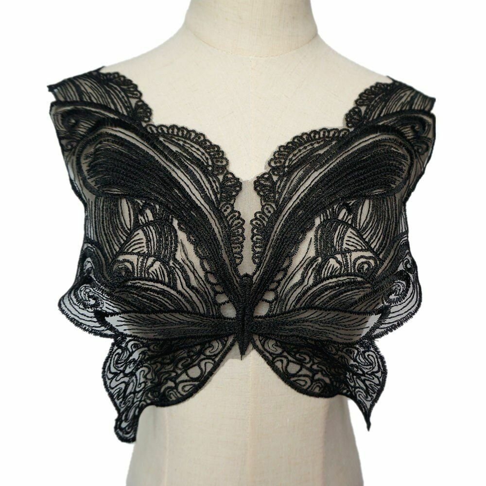 women's black midi dress Black Butterfly Two-tier Elbow Length Wedding Veil