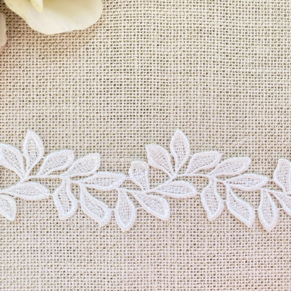 Bridal Lace Trim, off white or black lace Trim, boho lace, Lace Wedding Dress trim, floral lace