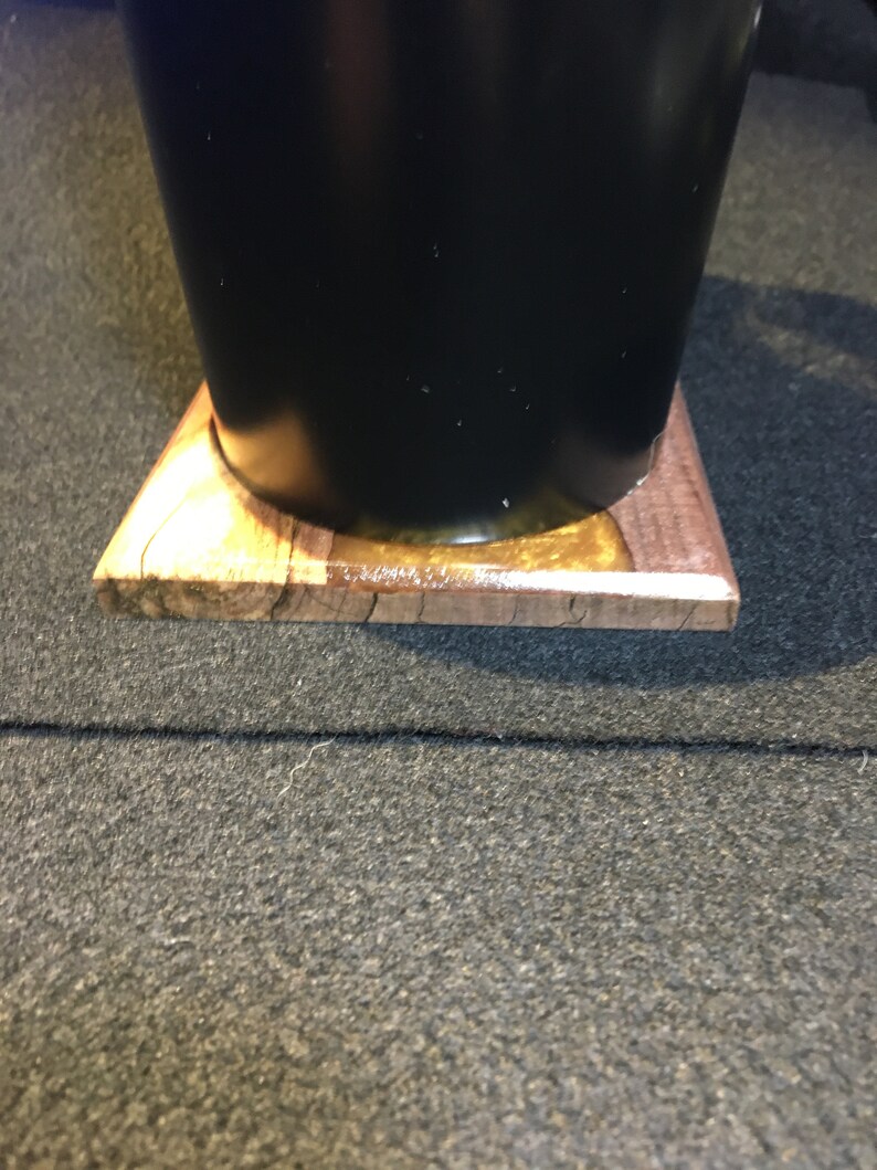 Walnut and Gold Resin Coaster