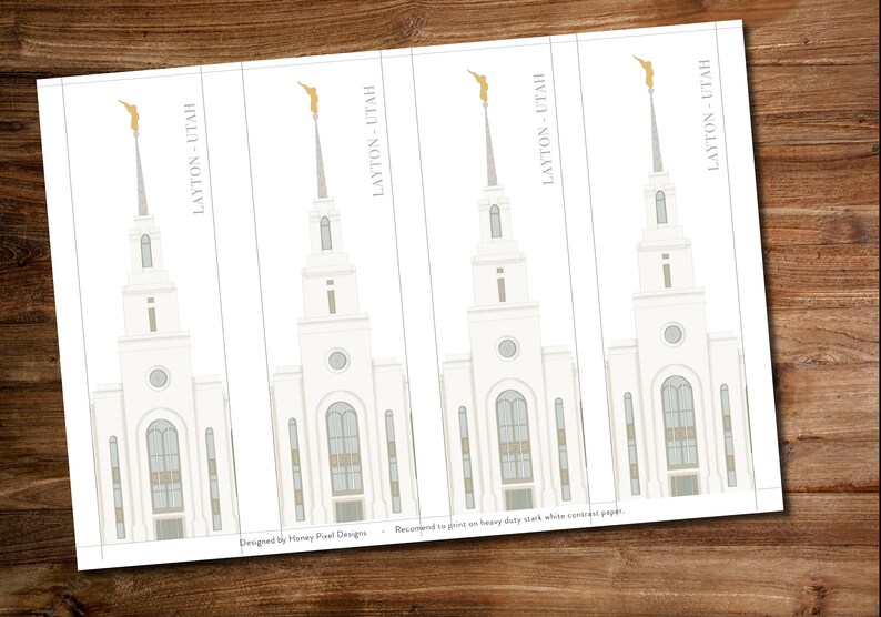 Layton Utah LDS Temple Bookmark / Print Download / Pack of - Etsy