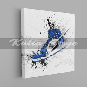 CANVAS PRINT Blue Sneaker Wall Art Contemporary Canvas Wall Art SNK-AJ03
