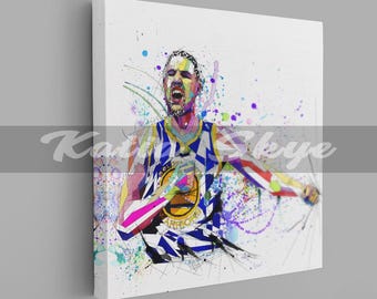 BASKETBALKUNST Canvasprint hedendaagse muurkunst // NBA-KT01