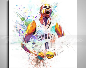 Basketball CAVNAS Print, Sports Man Cave Wall Art, Game Room Decor // NBA'-RW01