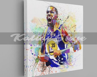 Basketbalkunst CANVAS PRINT: Modern man Cave-muurdecor // NBA-KD01