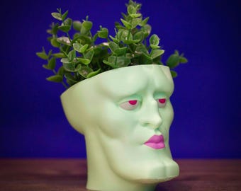 Cartoon head planter