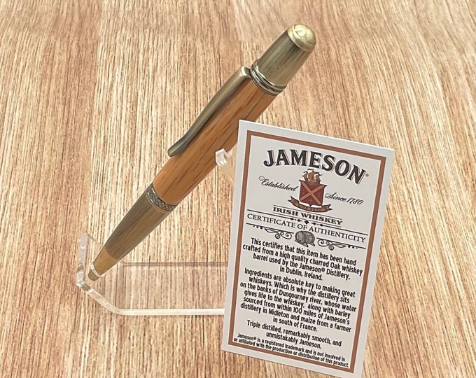 Jameson Irish Whiskey Pen made With Wood From a Authentic Jameson Irish
