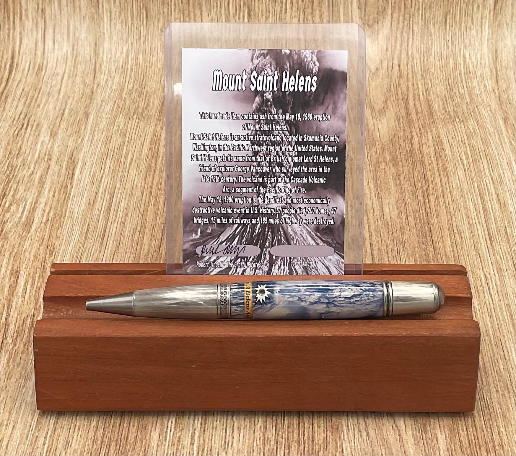Mount Saint Helens Collector's Pen (made With Ash From the 1980