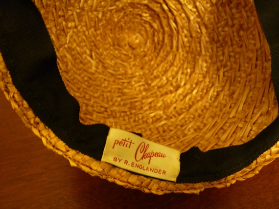 R. Englander Petit Chapeau Vintage Straw Acorn Hat - image 5