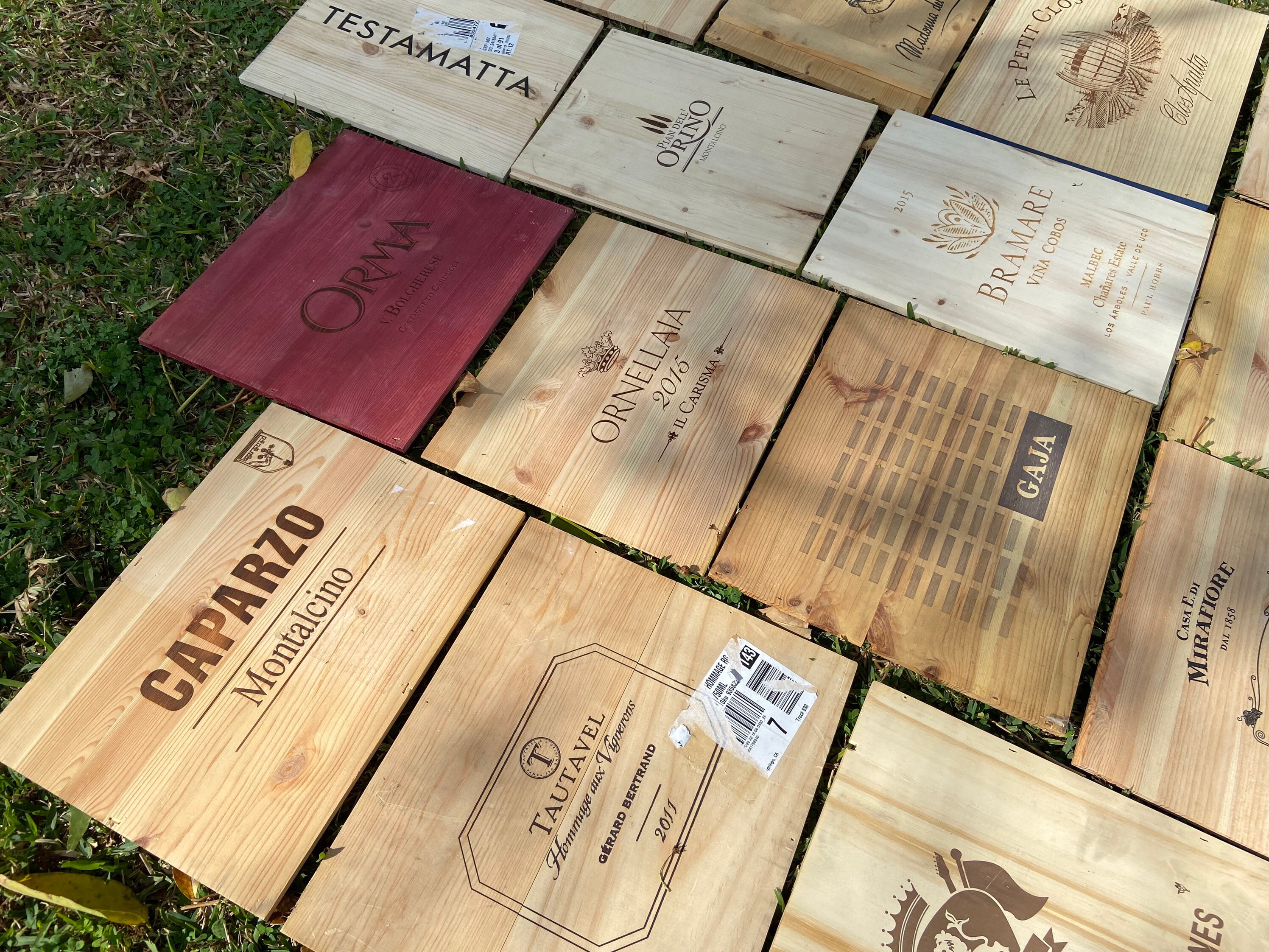 Wood Wine Crate Panel Decoration/Lid from France California Etsy