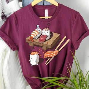 Funny Graphic Sleepwalking Sushi Shirt, japanese food shirt, sushi gift, sushi lover gift, food lover shirt, cute sushi shirt, Mom Gift