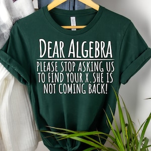 Algebra shirt, Algebra teacher, math shirt, mathematics shirt, Funny shirt, Sarcastic Shirt, Gift For Her,  teacher shirt, calculus shirt