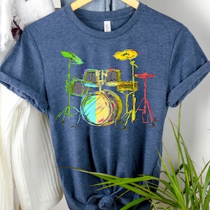 Graphic Drum Shirt, Drummer Shirt,Gift For Drummer, Gift For Him, Gift For Her, Drummer Fan Shirt, Musician Shirt, Music Teacher Shirt