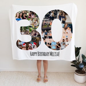 Custom Photo Birthday Blanket: Personalized Fleece Gift