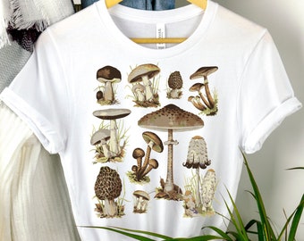 Mushroom Forest T-Shirt: Botanical Mycology Tee
