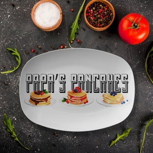 Personalized Pancake Platter: ThermoSāf Polymer Kitchen Plate