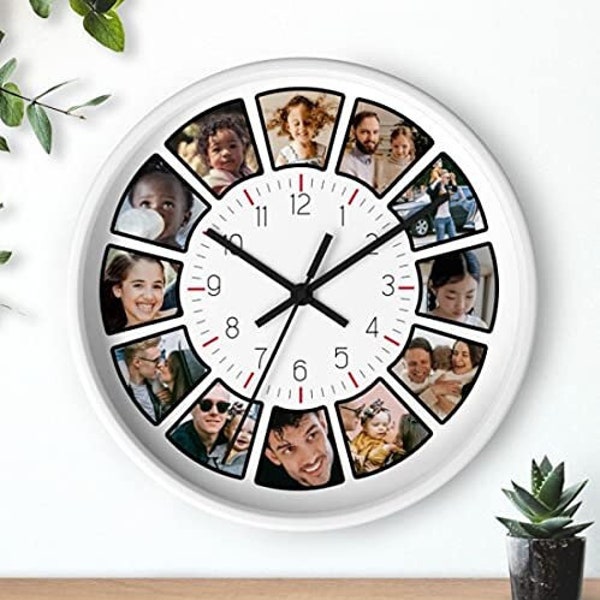 Personalisierte Wanduhr, personalisierte Uhr, individuelle Wanddekoration, personalisiertes Geschenk, individuelle Fotouhr, individuelle Bilduhr, Familiengeschenk
