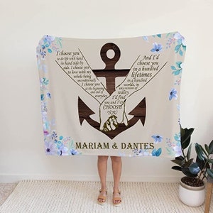 Manta de compromiso, Regalo romántico, Manta de nombre, Manta de boda, Manta de aniversario, Regalos de compromiso, A mi esposa, A mi marido
