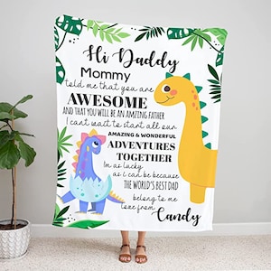 Manta de papá, Regalo del Día del Padre, Manta de nombre, Regalo para papá, Manta de cartas, Regalo de papá, Mejor papá de todos los tiempos, Manta personalizada, Regalo de papá