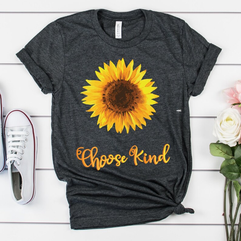 Choose Kindness Sunflower Shirt for Men and Women Choose - Etsy
