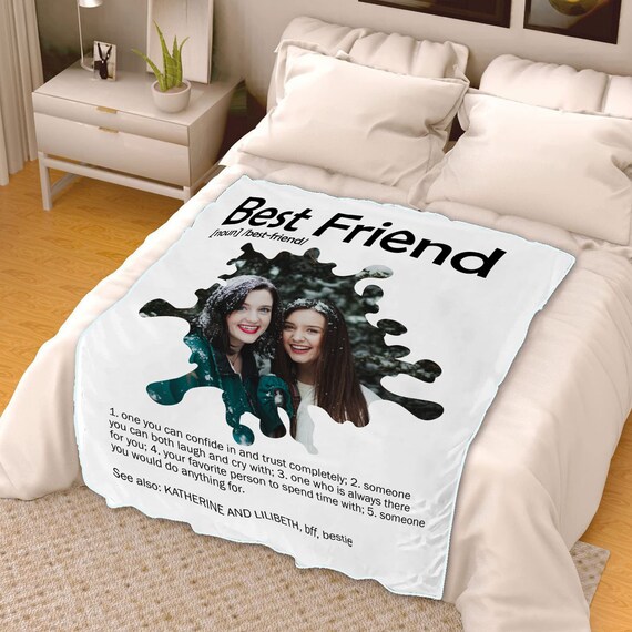 Personalized Photo Quote for Bestfriend Love Blanket