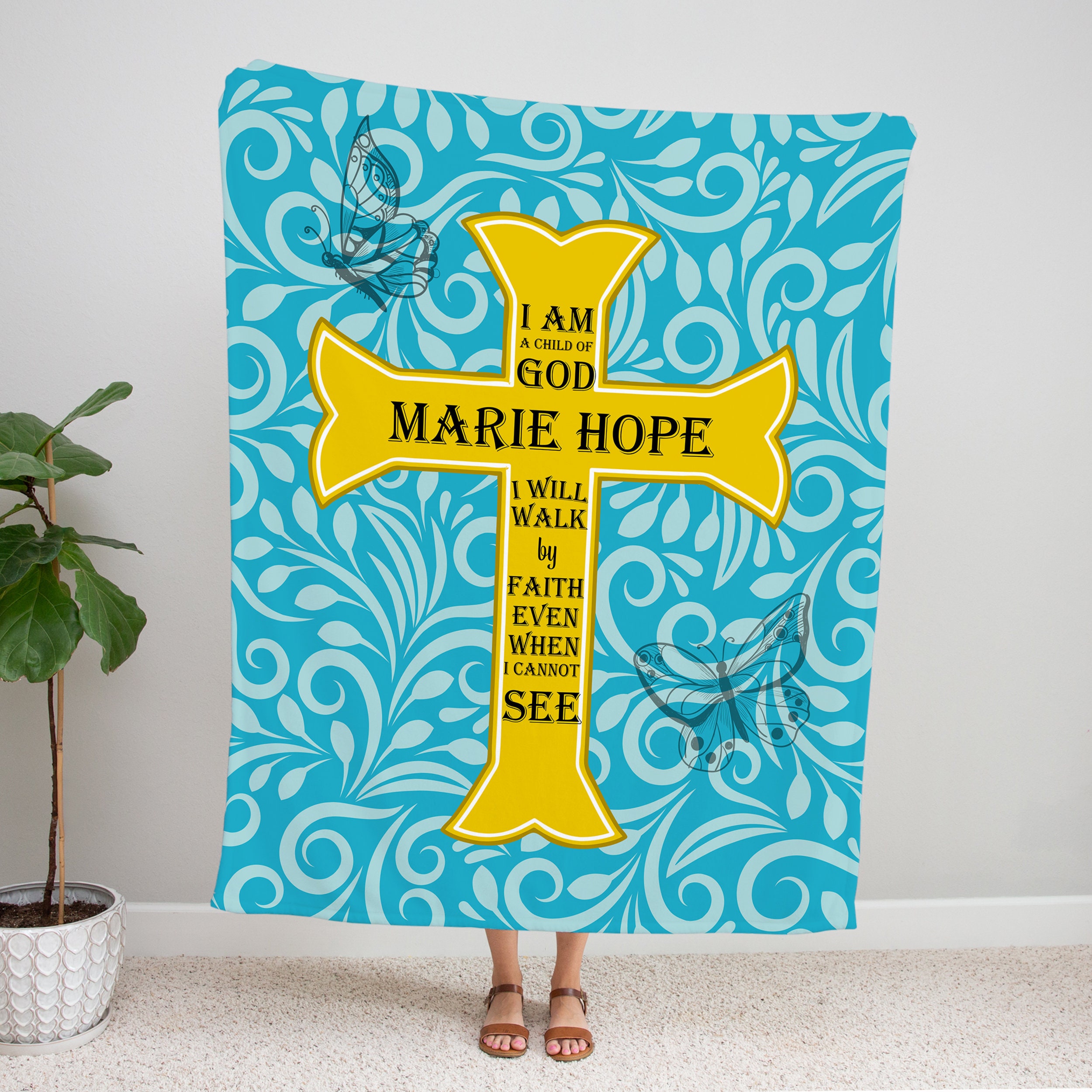 Personalized With Your Name Prayer Blanket Scripture Blanket Etsy UK