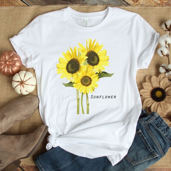 Camisa de girasol camisa de flores camisa botanica regalo para ella regalo para mama camisa de otono regalo de girasol amante de los girasoles regalo para el mejor amigo Etsy Mexico
