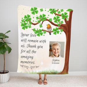 Personalized Memorial Blanket, Sympathy gift, Bereavement Gift, In Loving Memory, Photo blanket, Memory Blanket, Loss of mother