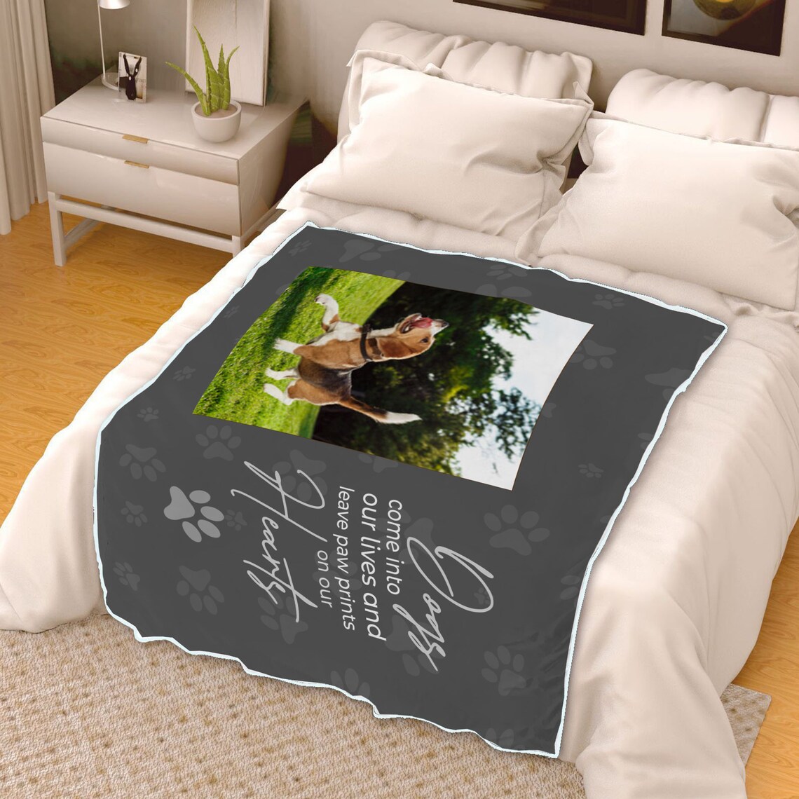 Personalized Dog Memorial Photo Blanket Bereavement Gift Etsy UK