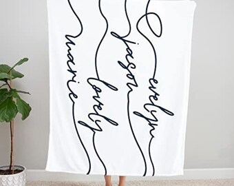 Customized Family Names Blanket Mother&#39;s Day, Family Blanket, Memorial Blanket, Family Gifts, Gift for Family, Customized blanket, Mom Gift