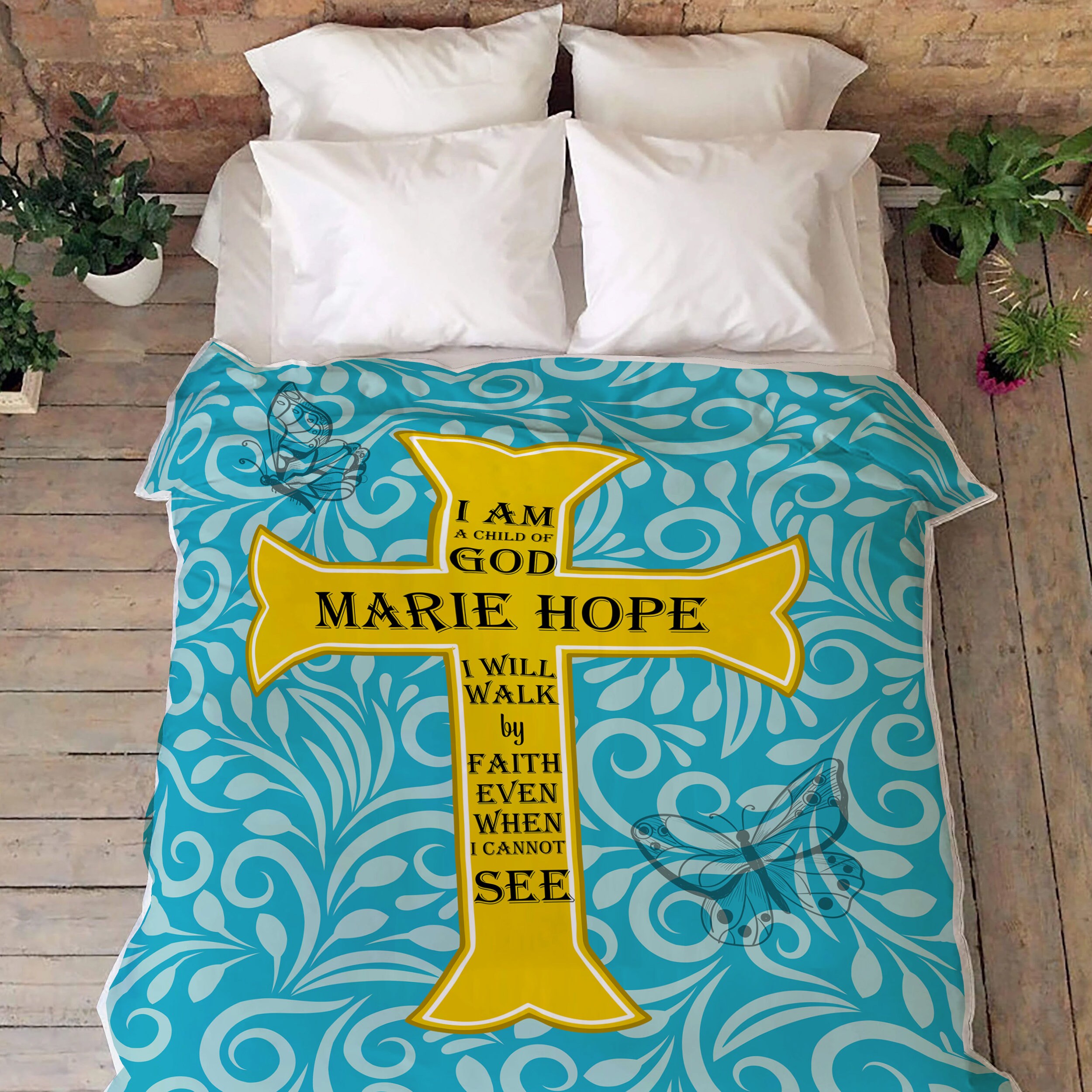 Personalized Name Prayer Blanket Family Gift Religious Etsy