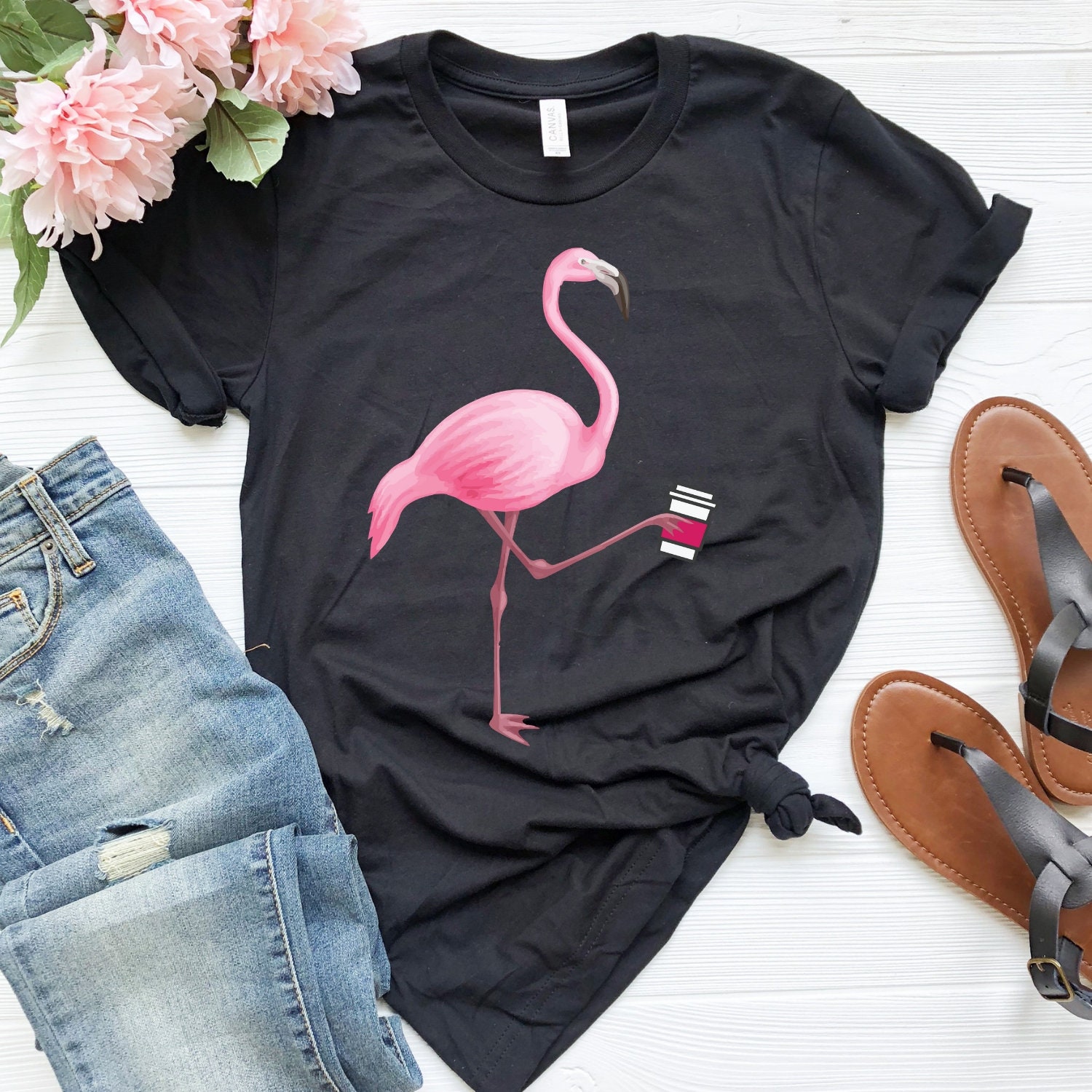 Flamingo Tshirt Birds Enthusiasts Gifts Pinkish Flamingos | Etsy