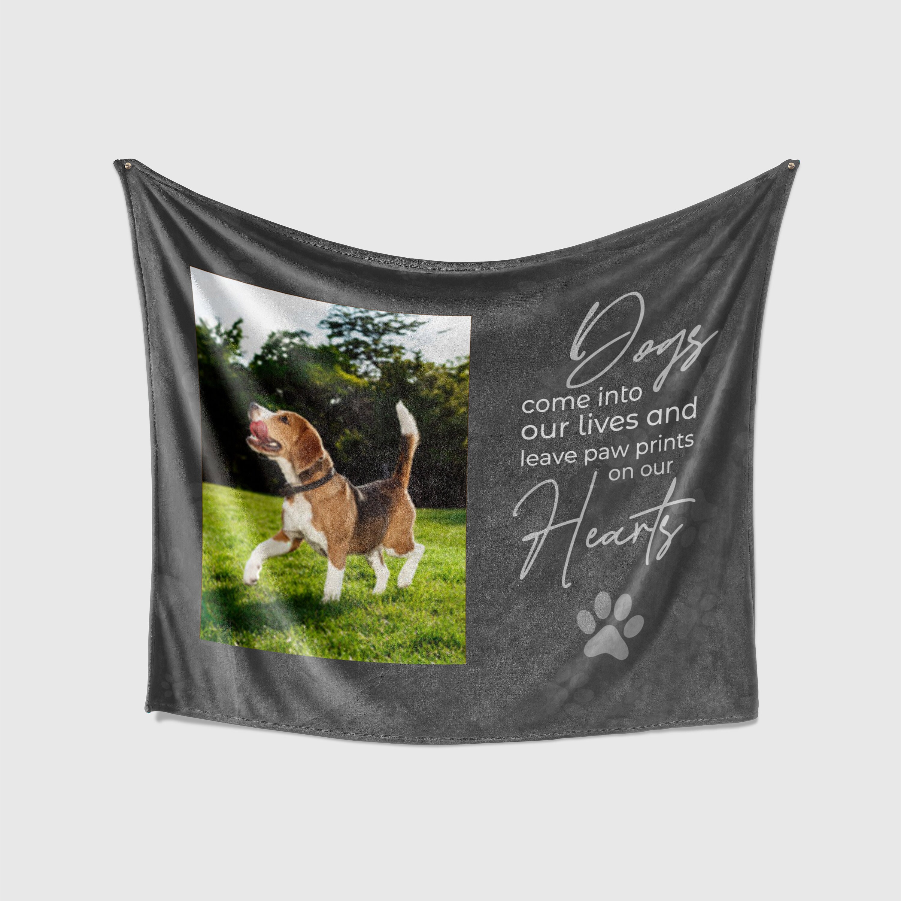 Personalized Dog Memorial Photo Blanket Bereavement Gift Etsy UK