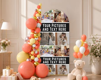 Custom Celebration Arch Kit, Single-Sided Milk Silk Backdrop for Weddings and Birthdays