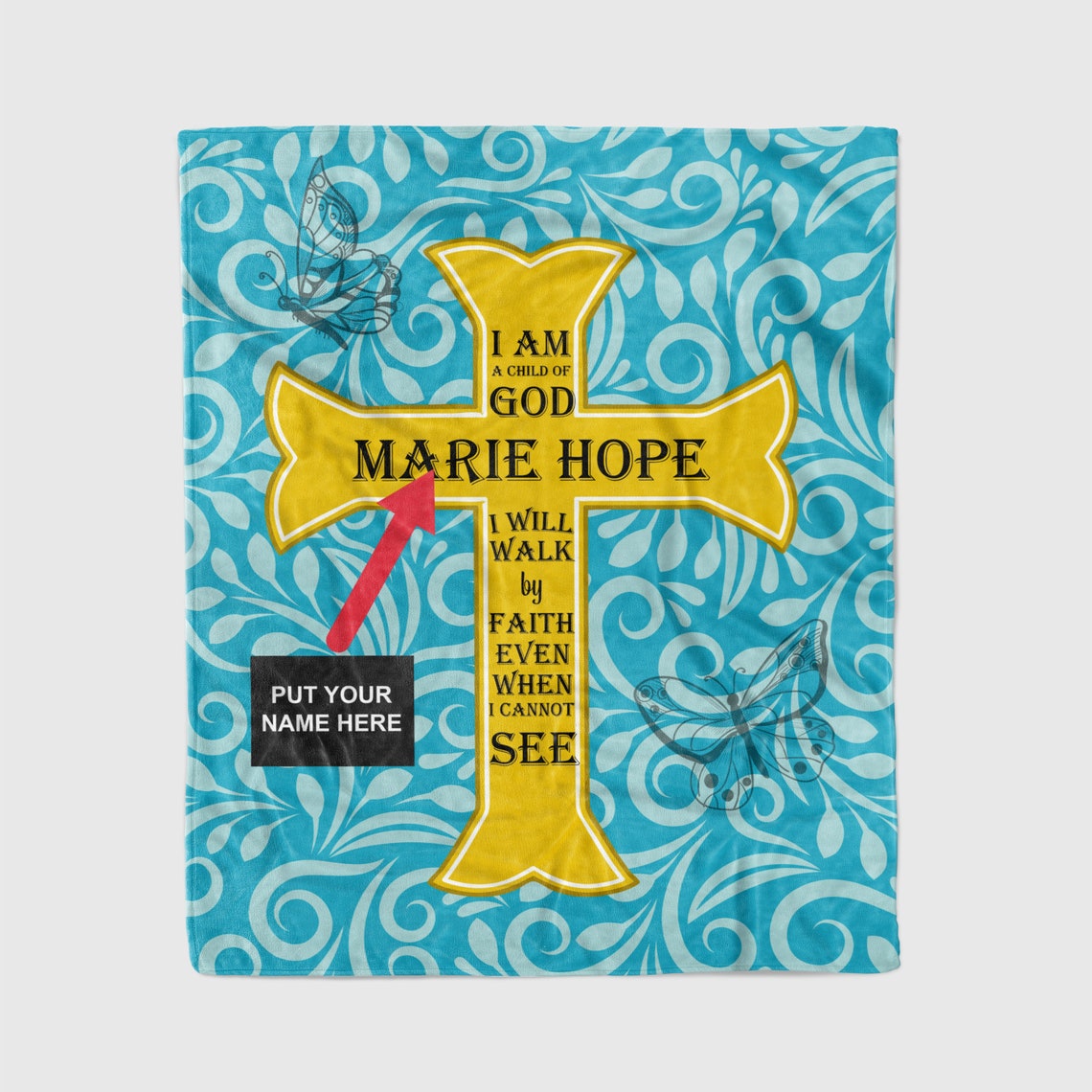 Personalized Name Prayer Blanket Family Gift Religious Etsy