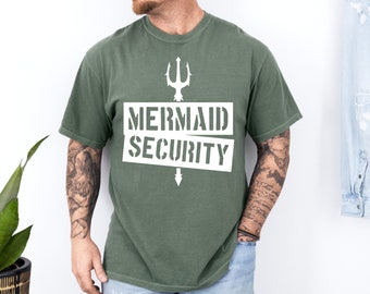 Mermaid Security Shirt, Merdad Shirt, Dad Shirt, Boys Mermaid Shirt, Funny Shirt, Dad Gift, Gift For Father, Sarcastic Shirt, mermaid dad