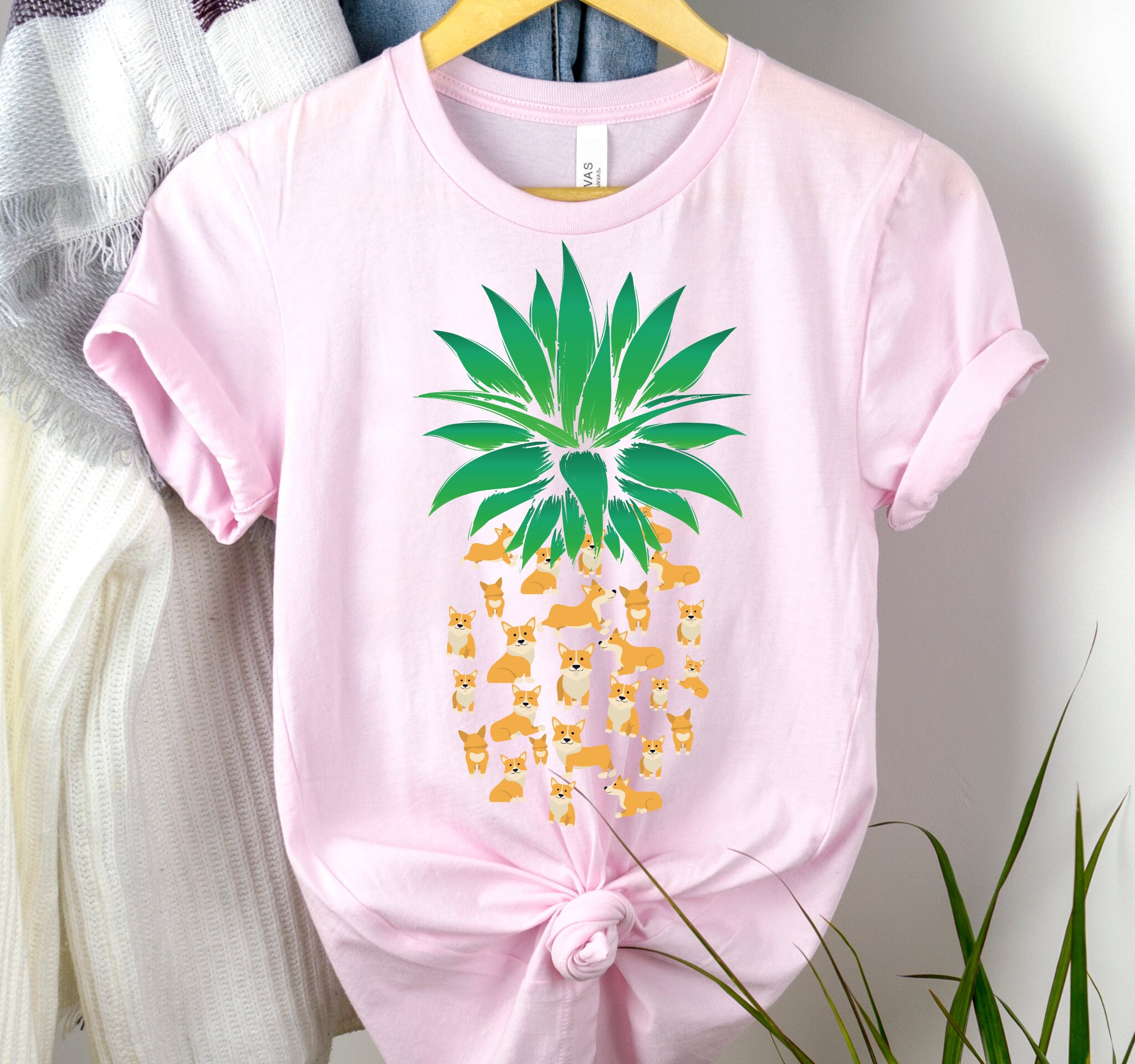 Cute Graphic Corgi Pineapple Shirt, corgi mom, corgi lover, corgi mom shirt, corgi sweatshirt, Gift For Her, Corgi Mom Gift, Corgi lovers