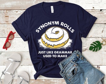 Lustig Rolls Grammatik T-Shirt, Lehrer Geschenk