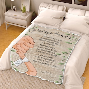 Manta de papá, manta de cartas, manta personalizada, regalo para papá, manta de papá, manta de papá, manta de papá nuevo, regalo de papá nuevo, regalo para papá nuevo